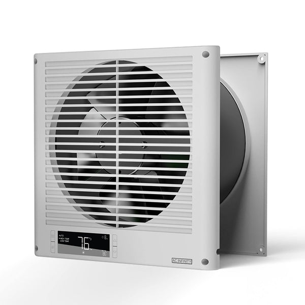 AC Infinity Room to Room Fan 8, Two - Way Airflow Through - The - Wall Fan with Temperature Controller, Precise 10-Speed Quiet In - Wall Vent Fan