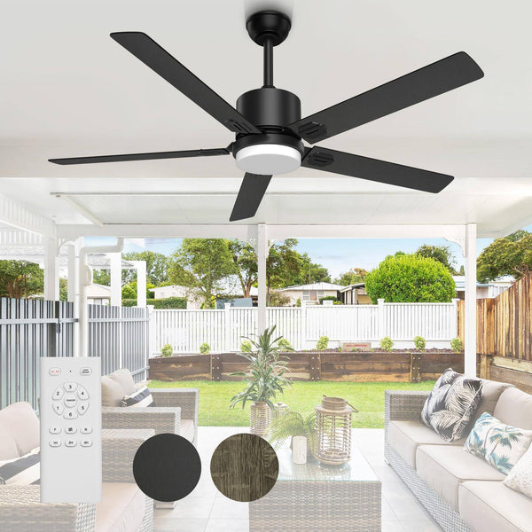 BECLOG Ceiling Fan with Light, 60" Ceiling Fans with Remote Indoor Outdoor DC Motor Modern Ceiling Fan with Light LED for Dining Room, Bedroom