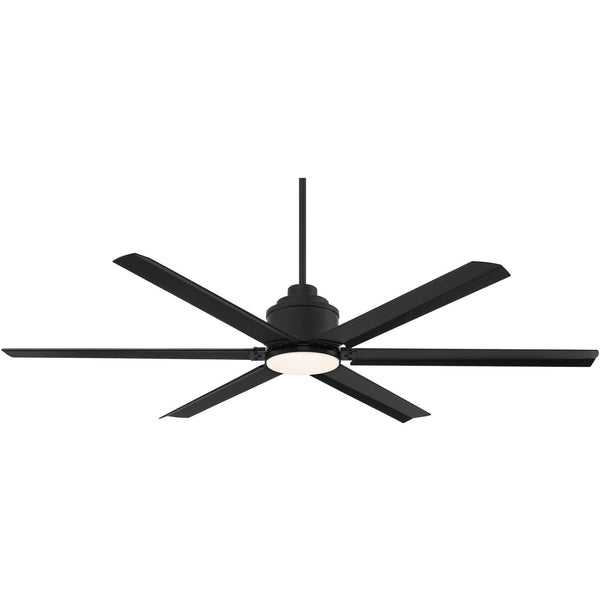 Casa Vieja 65" Ultra Breeze Modern Industrial Outdoor Ceiling Fan with Dimmable LED Light Remote Control Matte Black Wet Rated for Patio Exterior