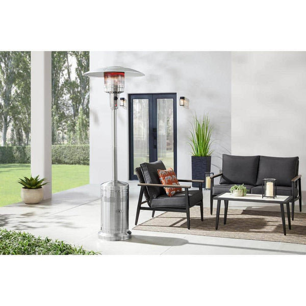 Hampton Bay 48000 BTU Stainless Steel Patio Heater, Silver