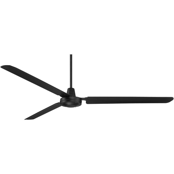 Casa Vieja 72" Velocity Modern Large 3 Blade Indoor Outdoor Ceiling Fan with Wall Control Matte Black Metal Damp Rated Patio Exterior House Home