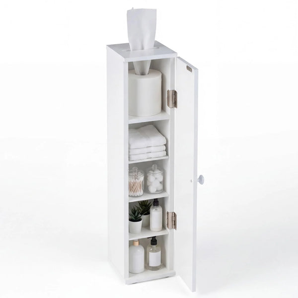 Tangkula Slim Bathroom Storage Cabinet with Door