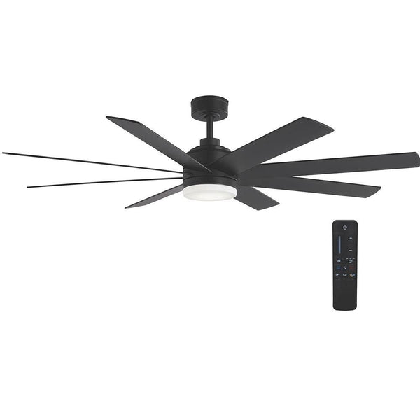 Home Decorators Collection Celene 62 in. LED Indoor/Outdoor Matte Black Ceiling Fan with Light and Remote Control with Color
