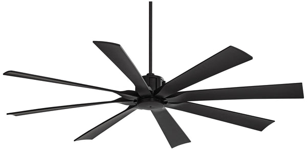 Possini Euro Design 70" Defender Modern Indoor Outdoor Ceiling Fan with Remote Control Matte Black Damp Rated for Patio Exterior House Home Porch