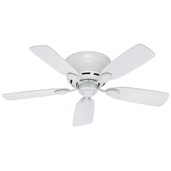 Hunter Low Profile IV 42" Ceiling Fan - White - White Blades