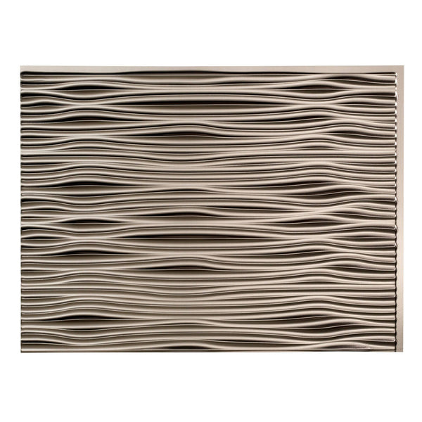 Fasade Waves Brushed Nickel 15 - square Foot Backsplash Kit