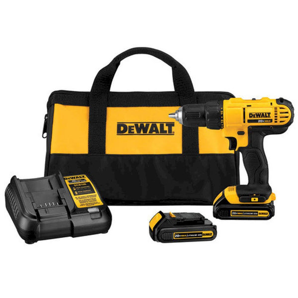 DeWalt DCD771C2R 20V Max Cordless Lithium - Ion 1/2 in. Compact Drill Driver Kit