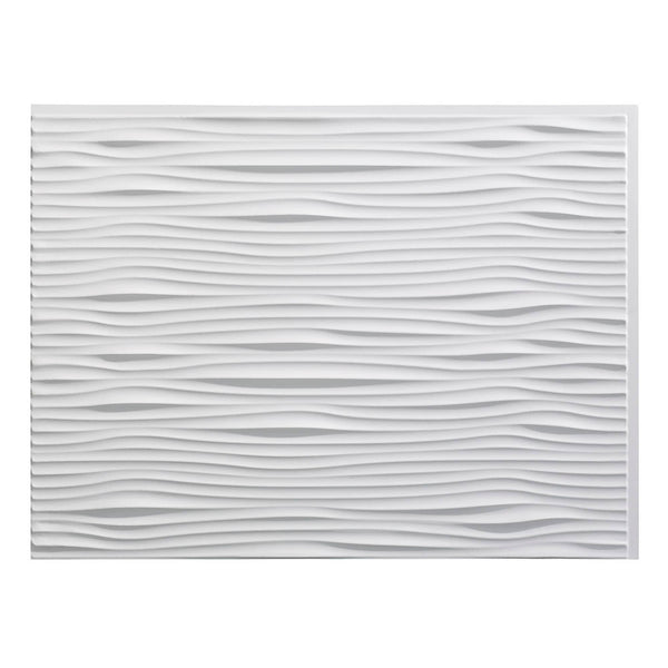 Fasade Waves Matte White 18 - Square Foot Backsplash Kit